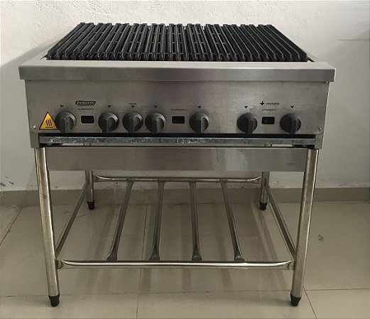 Char Broiler a Gás 90cm com Cavalete / Módulo Venâncio CGGP90 [Seminovo] * Fabricação 03/2023