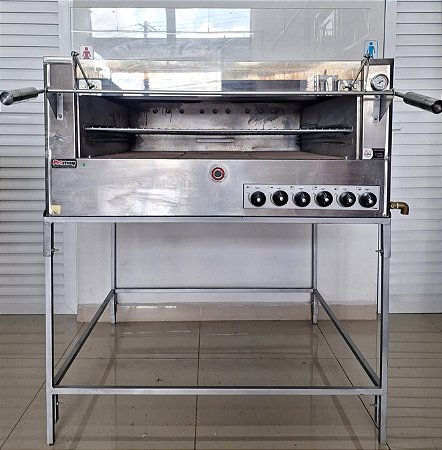 Forno de Lastro Gás 500° Pizza 4 Infravermelhos 90x90 Progin-4 - Promaq [Usado]