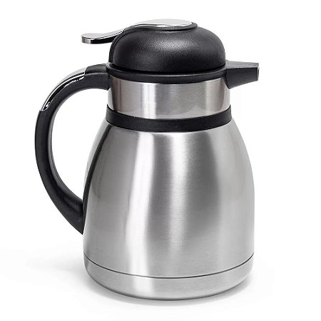 Garrafa Térmica Inox Premium Café Begônia 1,2 L Coffe Cor Prateado [Nova]