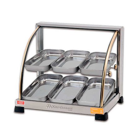 Estufa para Salgados Curva Dupla Linha Ouro com 6 Bandejas 220V - Marchesoni  [Nova]