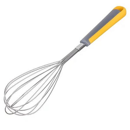 Batedor Manual Em Inox Com Cabo Soft Touch Amarelo Weck [Novo]