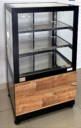 Vitrine Quente / Estufa para Salgados Retilíneo - 70cm Preto - DBQ - 220V - Ômega [Usada]