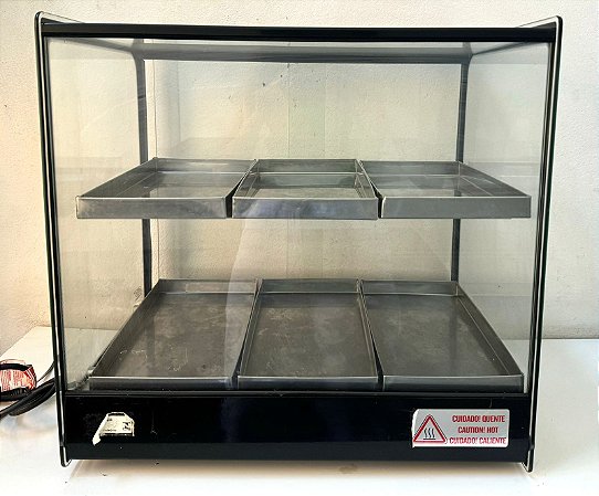 Estufa Vitrine Quadrada Dupla Para Salgados 6 Bandejas 220V - Titã [Usada]