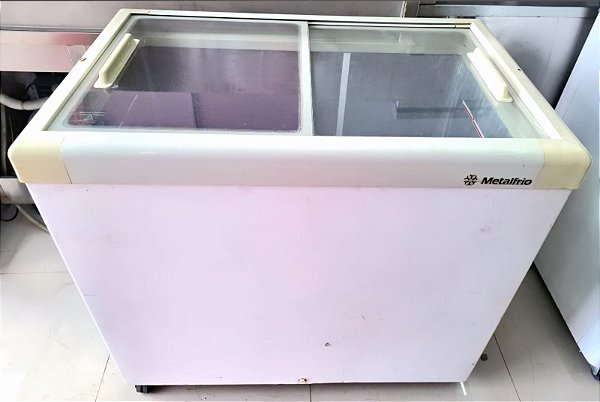 Freezer Horizontal Expositor Metalfrio 2 Portas de Vidro, 284 Litros - NF30S [Usado]