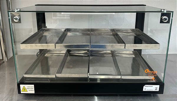 Estufa Beta Para Salgados De 8 Bandejas Dupla Preta Ômega 220V [Seminova]