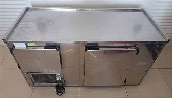 Balcão de Encosto Refrigerado Inox 1,5m 220V - Refrigel [Usado]