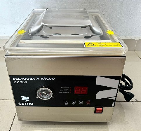 Seladora a Vácuo DZ 260 220V De Câmara Em Inox - Cetro [Usada]