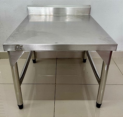 Bancada / Mesa de Inox de Apoio Baixa 50x60x70 - Elvi [Usada]