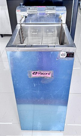 Fritadeira Elétrica Água e Óleo 25 Litros 5000W Gabinete Record 220V FAO25G [Nova * Sem uso]