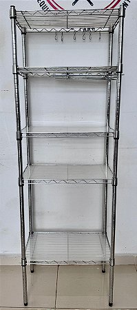 Estante Aramada 5 Planos Slim - 1.80m x 60cm x 35cm [Usada]