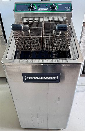 Fritadeira Elétrica Pedestal Zona Fria de Óleo FOE-15 P 8000 Watts Metalcubas [Usado]