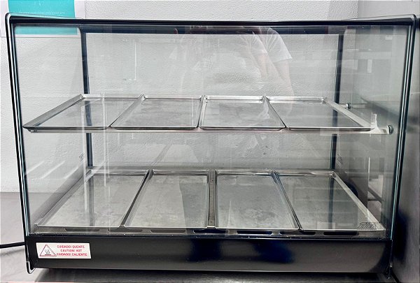 Estufa Vitrine Quadrada Dupla Salgados 8 Bandejas Evr Titã 220V [Seminova]