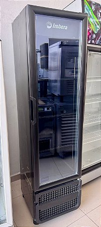 Geladeira Expositora e Refrigerador Vertical VR08 Bivolt Automático - All Black Inverter 244L LED Perimetral Porta de Vidro 0ºC a +7ºC -  Imbera [Seminova] * 2024/08