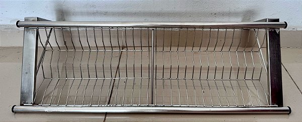 Escorredor de Pratos de Inox com Mãos Francesas 82x30cm [Usado]