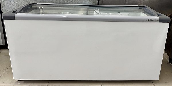 Freezer Horizontal Porta de Vidro 505 Litros Metalfrio NF55S Branco 220v [Usado] * Completo com Suporte + 18 GNS com tampas