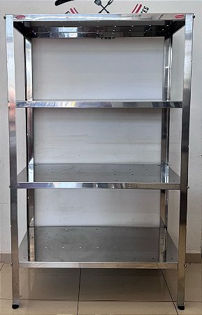 Estante de Aço Inox 04 Planos 1.10x50x1.82cm - Sulfisa [Usado]