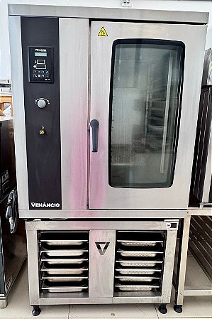Forno Combinado Don Bidone com Cavalete 10 GN a Gás GLP 220V Venâncio FCDB10G-CFC [Usado]