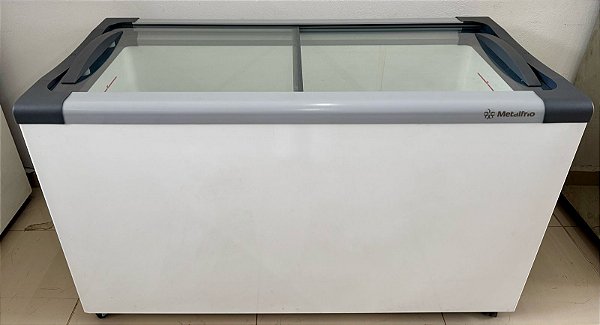 Freezer Expositor Horizontal 399L 2 Portas Branco NF40S - Metalfrio  [Usado]