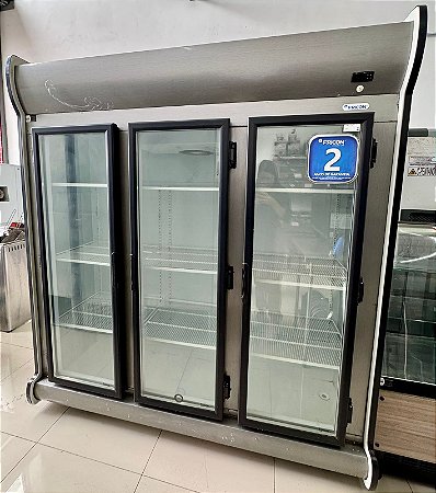 Geladeira Expositora Vertical  1.450 Litros 3 Portas Inox ACFM1450-2V002 - 220 Volts - Fricon [Usado]