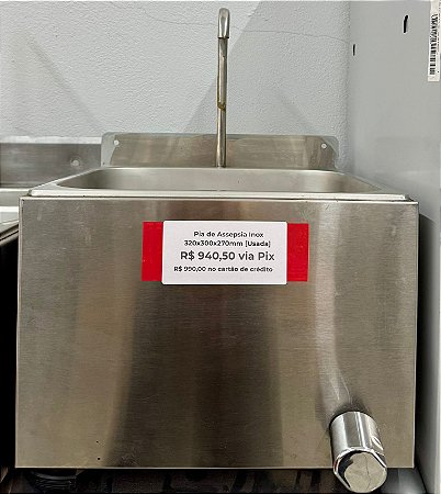 Pia de Assepsia Inox 320x300x270mm [Usada]