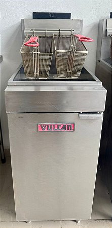 Fritadeira Inox Gás Natural GN 20 Litros Vulcan LG300 [Usado]