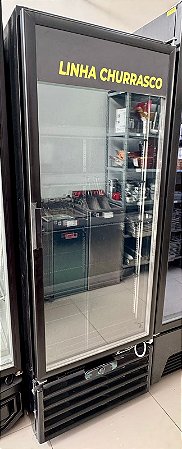 Freezer Expositor Vertical Metalfrio 509 Litros VF55AH, Dupla Ação, Porta de Vidro, Preto, 220V [Seminovissimo] * 2 Grades Extras