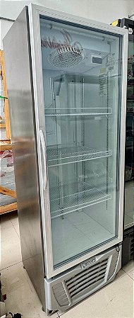 Geladeira / Expositor Vertical 1 Porta GCVR40 Cor: Inox/Cinza 220V Gelopar [Usada]