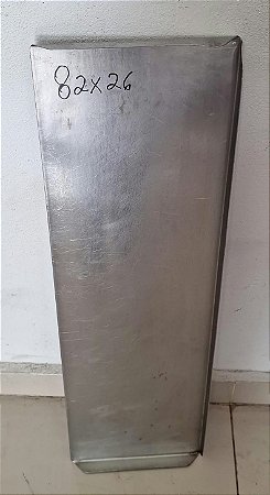 Prateleira de Inox c/ mãos francesas embutida 82cm x 26cm [Usada]