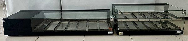 Conjunto de Vitrines Refrigerada e Aquecida Ômega Acompanha Bandejas - [Seminovas]