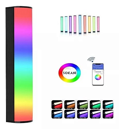 Bastão Led Sokani X8 Rgb Portátil Luz De Vídeo P/ Fotografia