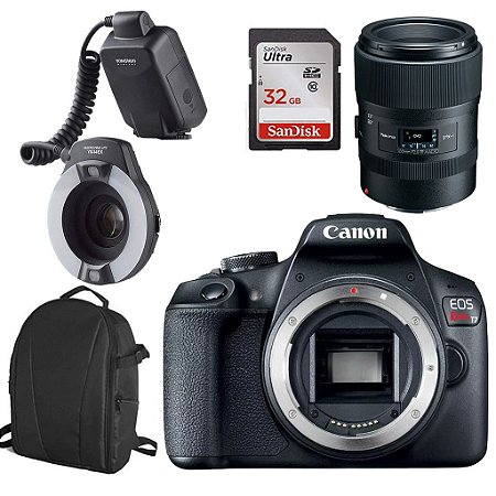 Kit Completo Canon T7+ para Fotografia Odontológica/Odonto