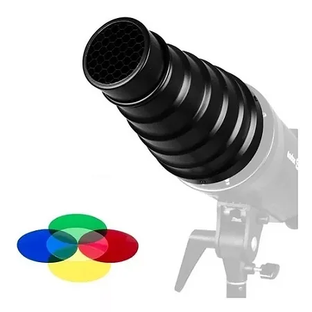 Cone Snoot Godox Sn-01 Para Tocha Flash Estúdio Bowens Sk400
