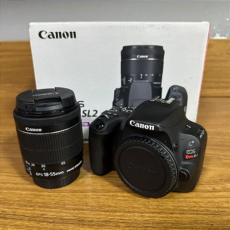 Câmera Canon SL2 com 18-55mm STM - Usada (Excelente estado)