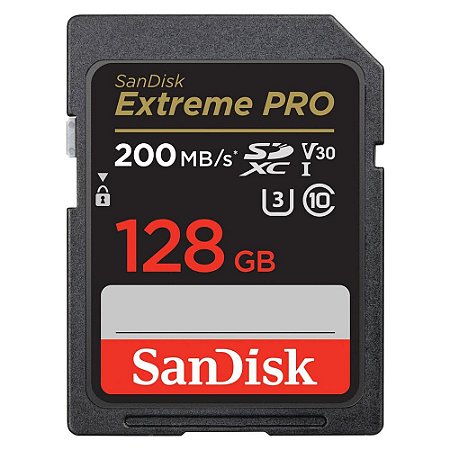 Cartão Memória Sdxc Sandisk 128gb Extreme Pro 200mbs