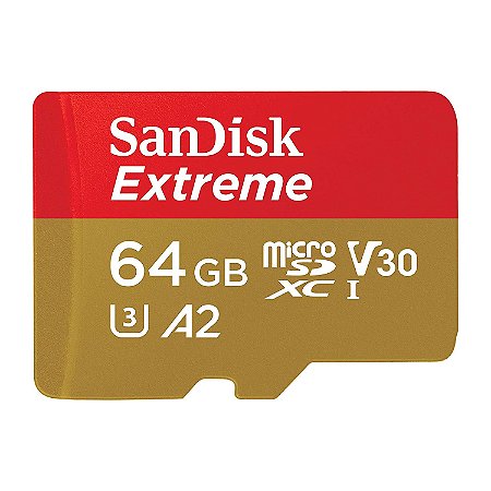 Cartão Memória MicroSDXC SanDisk Extreme 64GB 170mb/s (v30)