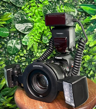 Kit para Fotografia Odontológica - Canon T6 + 100mm Macro + Flash Yongnuo YN-24EX