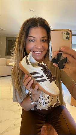 Tenis Samba Bege/Marrom