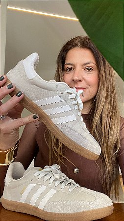 Tenis Samba Aluminium Bege Premium