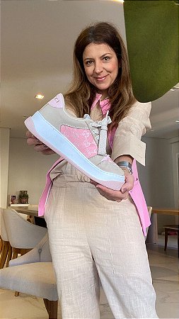 Tenis Gucci Screener Rosa