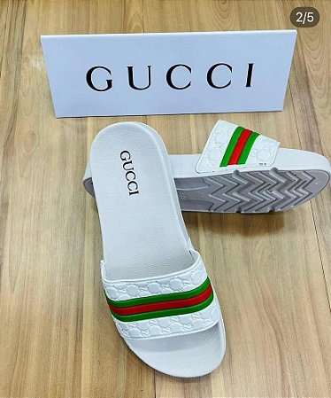 Chinelo Slide Unissex Branco Gu