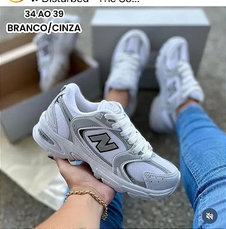 New Balance 530 Branco com Cinza e Preto