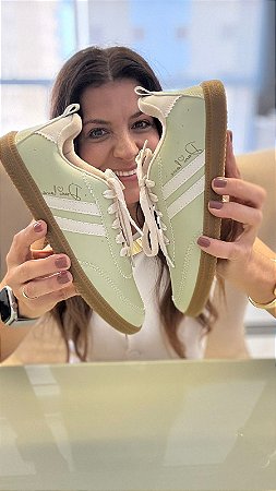 Tenis duas listras Dani Lavie Verde