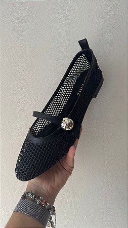 Sapatilha de Tela Preta BIARITZ