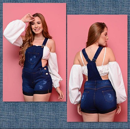 Macacão jeans feminino