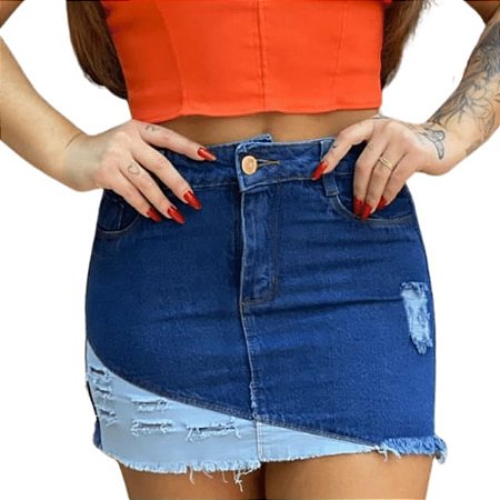 Saia jeans  feminina