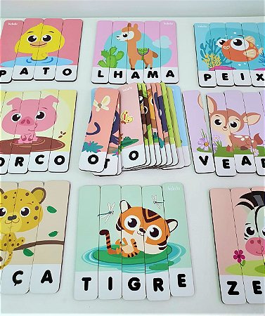 Quebra - Cabeça Soletrando Animais
