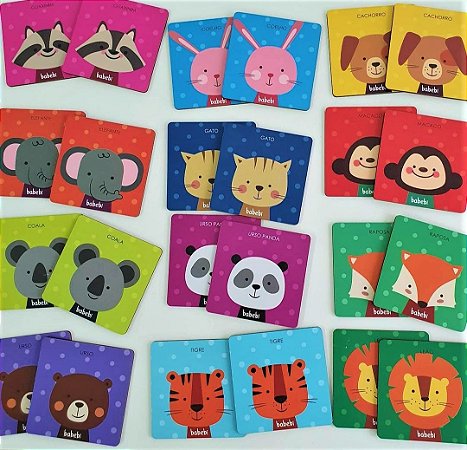 Joguinhos de Bolsa: Jogo da Memória Animais - Nanicas Brinquedos