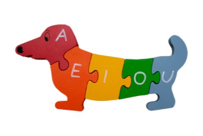 Quebra-Cabeça Vogais e Números Cachorro
