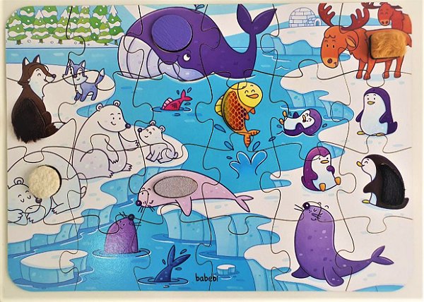 Quebra-Cabeça Tátil Animais da Neve
