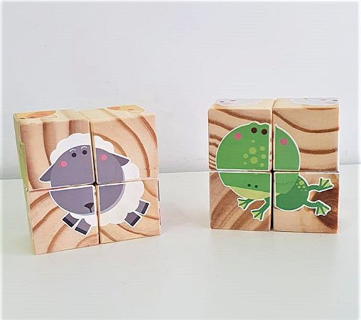 Quebra-Cabeça Cubos Baby Animais